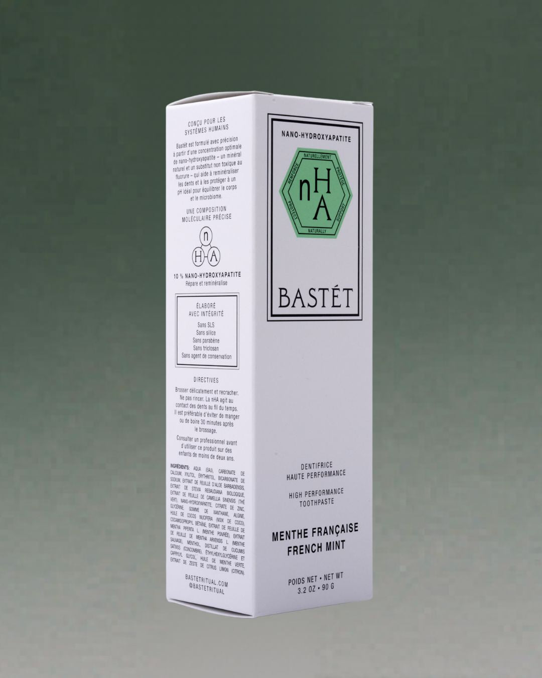 Bastét French Mint Toothpaste packaging detail